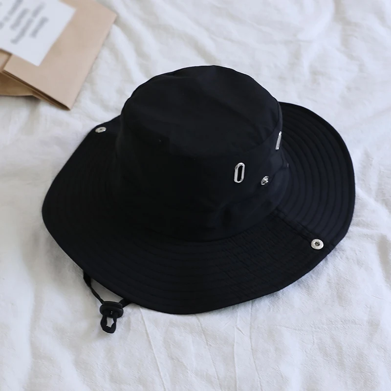 Spring Summer Kids Sun Hats Solid Vintage Wide Brim Design Sunshade Caps Children Chic Outdoor Breathable Hat Camping Hiking Cap