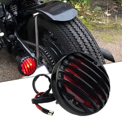 Universal 12V Motorcycle Tail Light Motorbike Modified Rear Tail Signal Lamp Brake Stop Red Indicator For Harley Cruiser Cafe