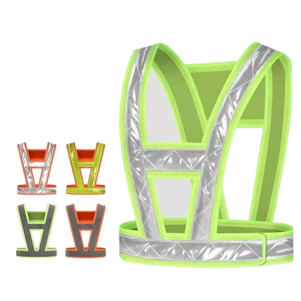 

V Shaped Reflective Vest Night Warning Waterproof Night Running Light Up Vest Adjustable High Visibility