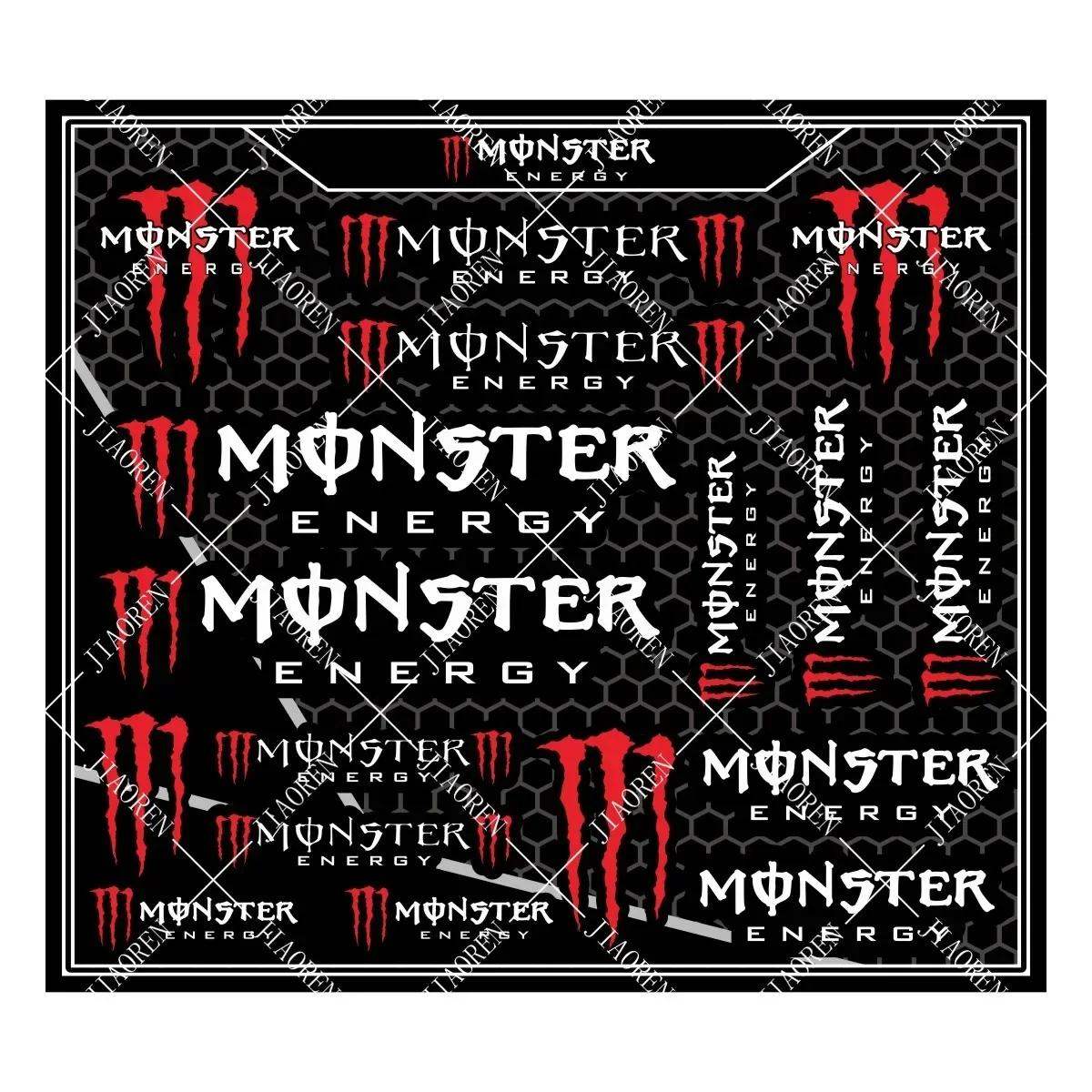 عيد الميلاد عاكس الوحش الطاقة ملصق دراجة نارية شعار خزان خوذة دراجة سيارة صائق