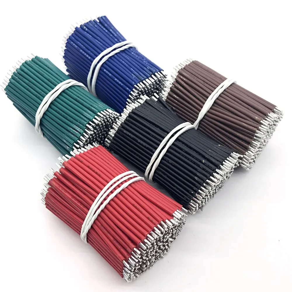 1000pcs Tin-Plated Breadboard Soft Silicone Electronic Wire 3239 22AWG 24AWG 26AWG PVC Wire Welding Wire 30/40/50/60/100-300mm