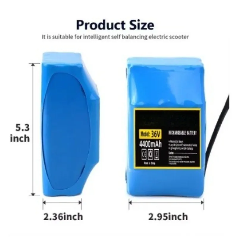 18650 36V 4400AH Twisted Car Battery10Series 2 Parallel Lithium Battery Pack Long Lasting Power Charging Long Endurance Battery