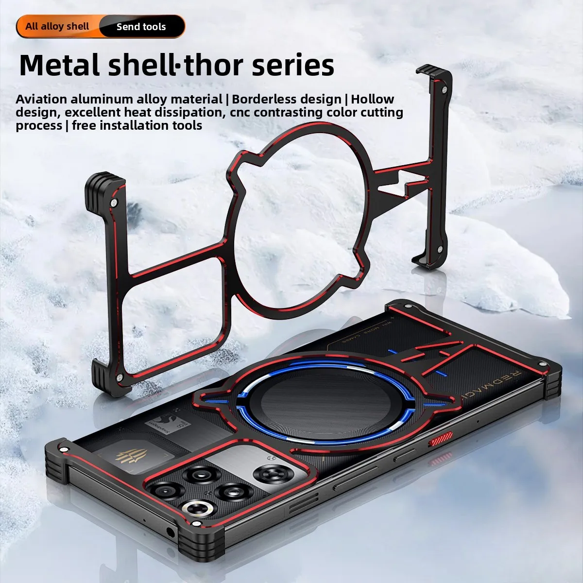 

Case For ZTE Nubia Red Magic 11 Pro Plus, and 11 Pro Borderless Metal For RedMagic 11 Pro+ Shockproof Bare Phone Feel Funda