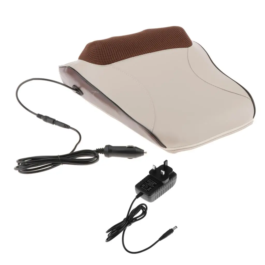 Portable Electric Neck Massager Pillow with Heat Deep Kneading for Shoulder Back Pain Relief Use at Home Office Car