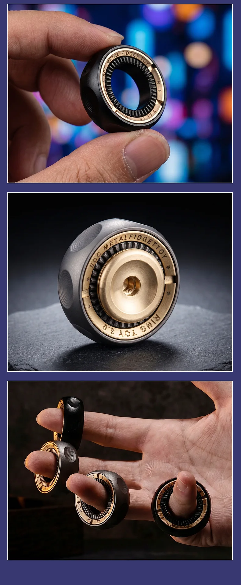 Scepter Fidget Spinner Paragraph Ring Mecha Transform Multi-functional EDC Metal Stress Relief Sensory Toy Easing Anti Anxiety