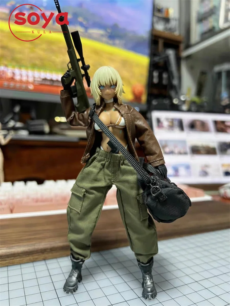 Veste en cuir de soldat pour femme, Leggings, pantalons de sport, vêtements, modèle adapté aux poupées corporelles de figurine d'action de 6 pouces, échelle 1/12