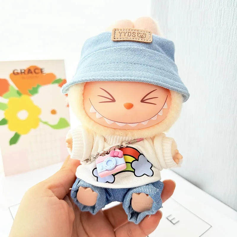 

[Только одежда] Одежда Labubuva 17 см, слепая коробка LABUBU для сидения, первый радужный костюм второго и третьего поколения.