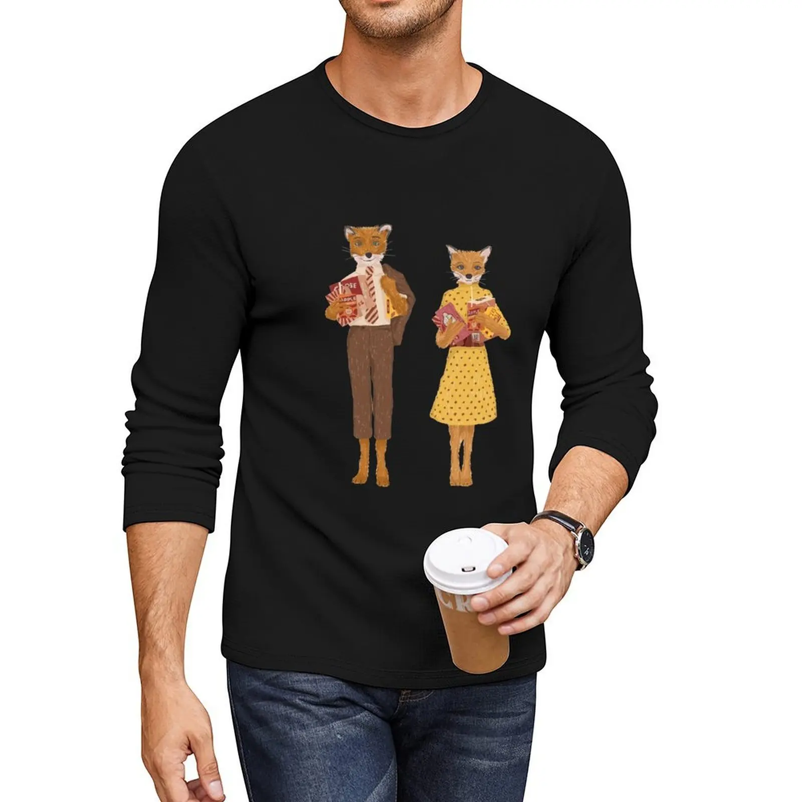 

Fantastic Mr. fox and Mrs. Fox Funny Long T-Shirt vintage clothes custom t shirt mens graphic t-shirts