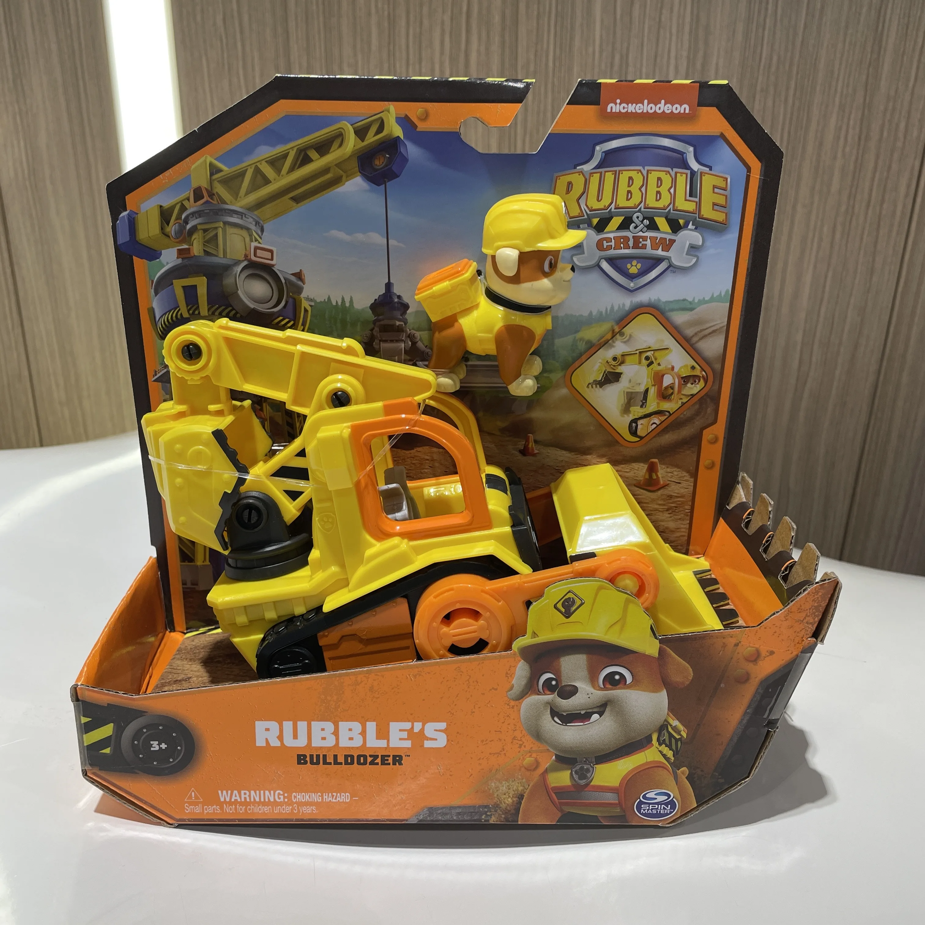PAW Patrol Rubble Crew Motor Wheeler Mix Charger Truck Toy Vehicle with Collectible Action Figure for Kids view 3