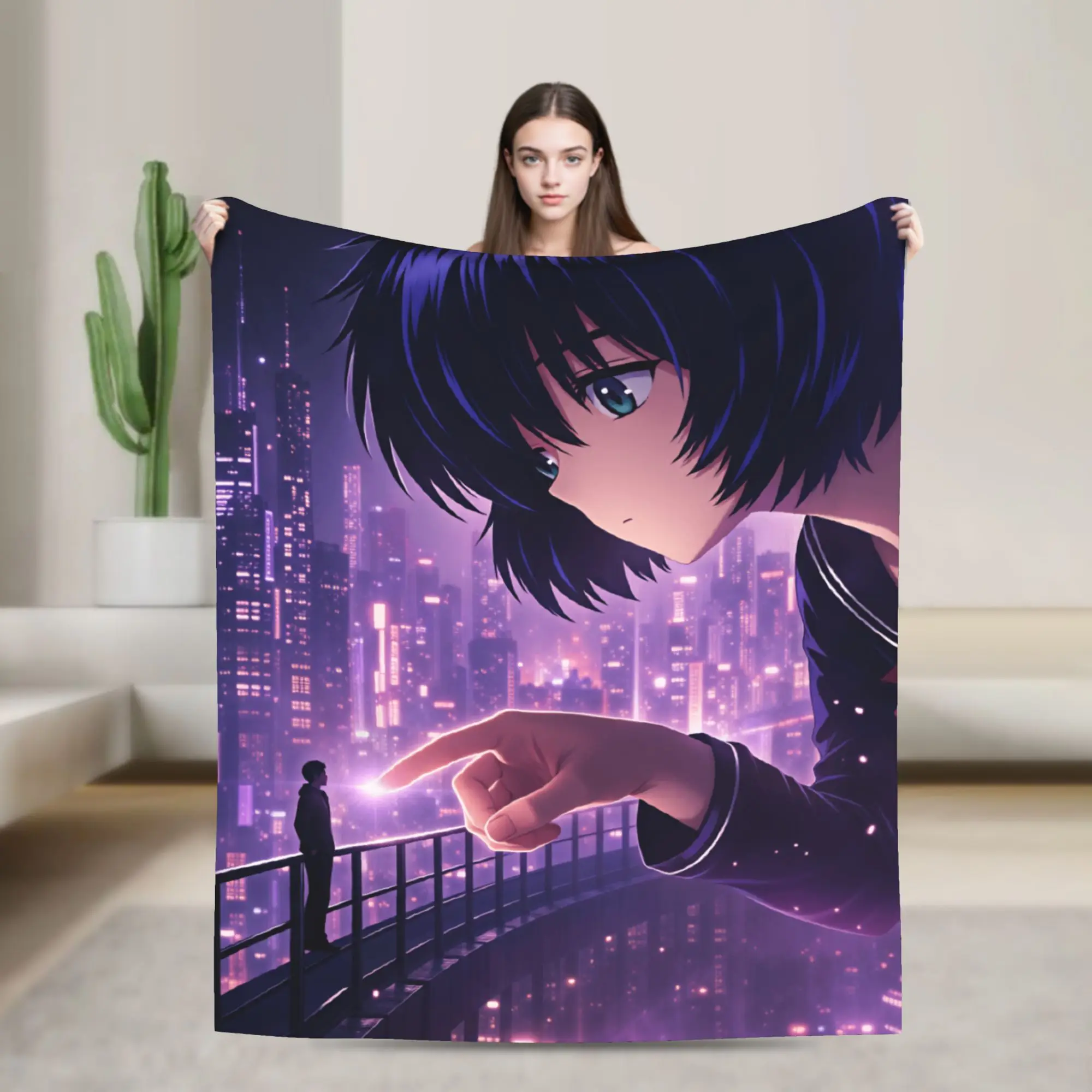 Anime Mysterious Girlfriend X Blanket Adults  Flannel Throw Blanket For Living Room Soft Cozy Design Quality Bedspread Gift