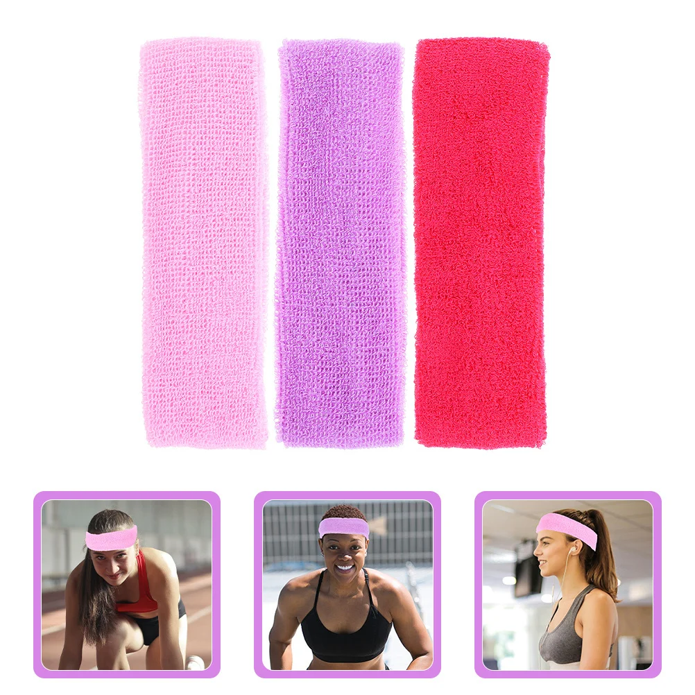 

3Pcs Elastic Headband Sports Fitness Yoga Workout Supple Sweatbands Women Breathable Lightweight Flexible Elastic Headband