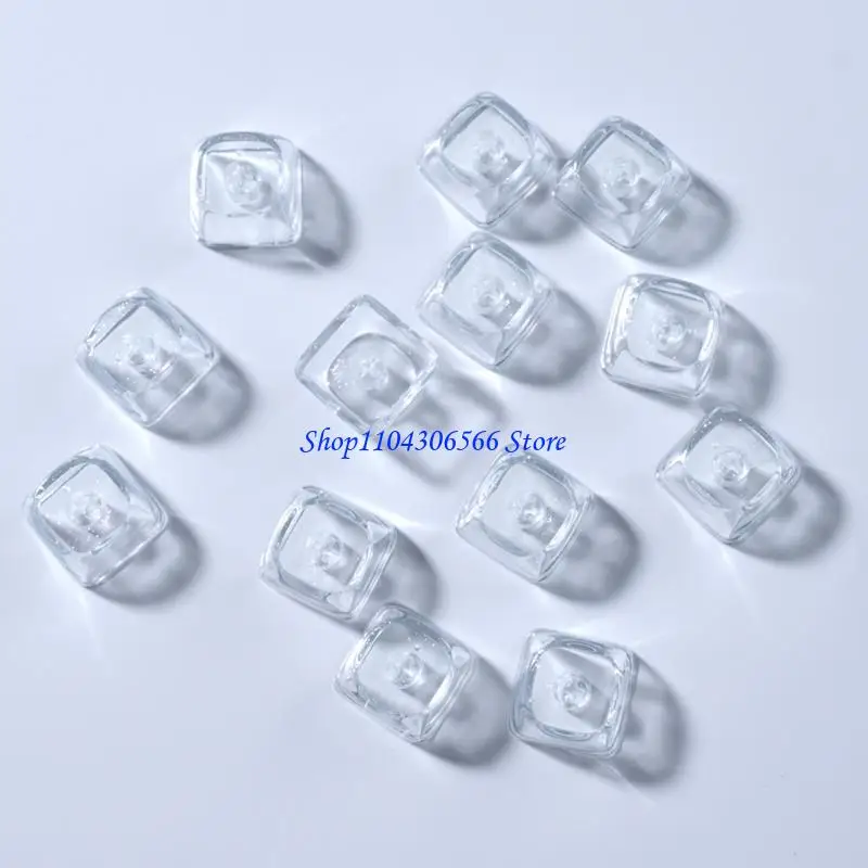 02DD 10Pieces Desk Styling Keycap Set for Mechanical Keyboard, Blank Clear Accent Keycaps with Stem Mount