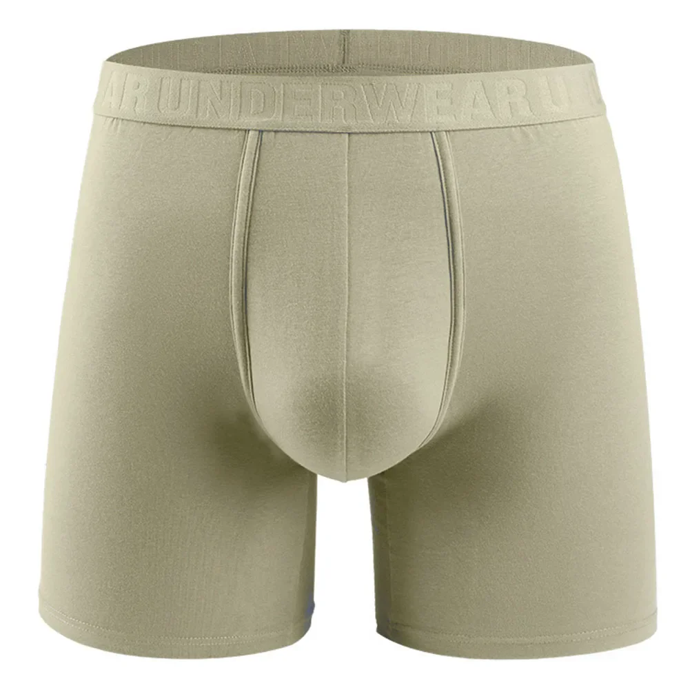 

Мужские модальные спортивные шорты с длинными штанинами, боксеры, нижнее белье для спортзала с устойчивой к истиранию ткань для комфорта бега и тренировок