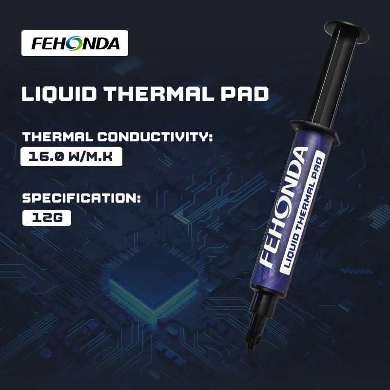 Fehonda New LTP65 16w/Mk Liquid Thermal Pad VGA GPU IC Processor Rapid Cooling  Heatsink Thermal Putty