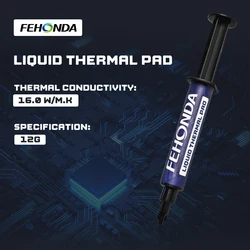 Fehonda-almohadilla térmica líquida LTP65 16w/Mk, procesador VGA GPU IC, disipador térmico de enfriamiento rápido, masilla térmica, nuevo