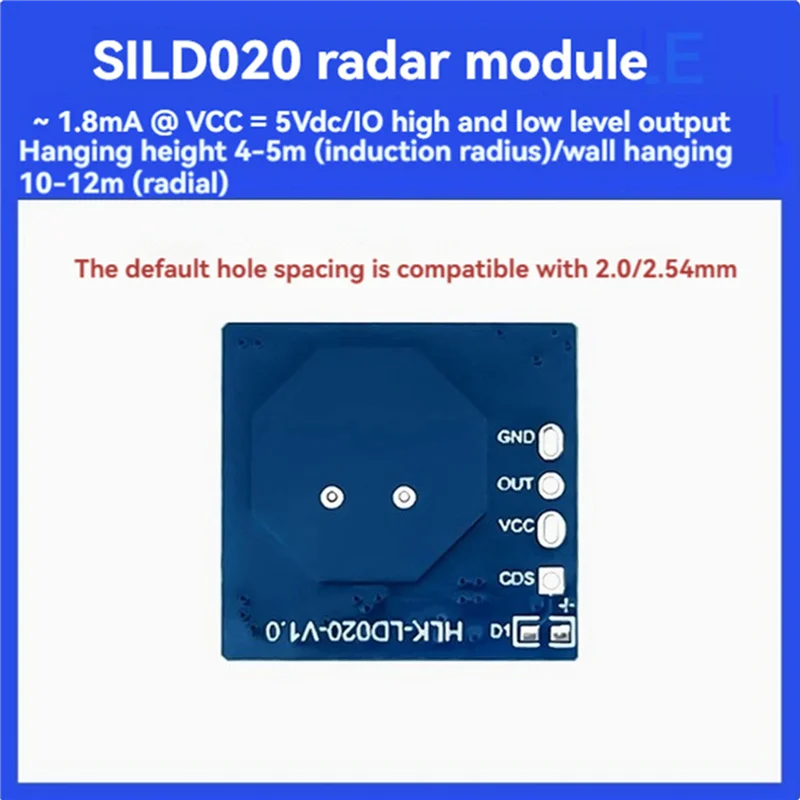 ABZZ-2X LD020 5.8G Human Presence Radar Sensor Module Ultra-Small Size High Sensitivity Radar Sensor
