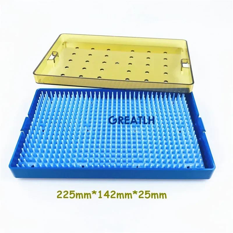 Sterilization tray disinfection case autoclavable box for holding opthalmic dental instrument sterilising