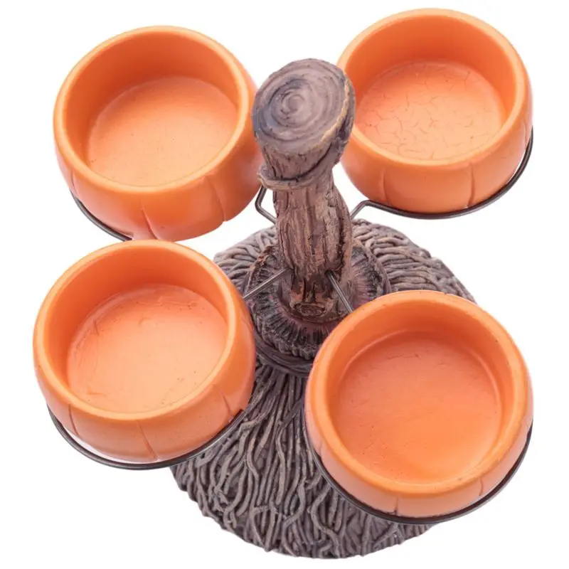 GOOD-Halloween Pumpkin Snack Bowl Rack - Soporte creativo para aperitivos de Halloween con forma de calabaza y escoba, cesta para dulces