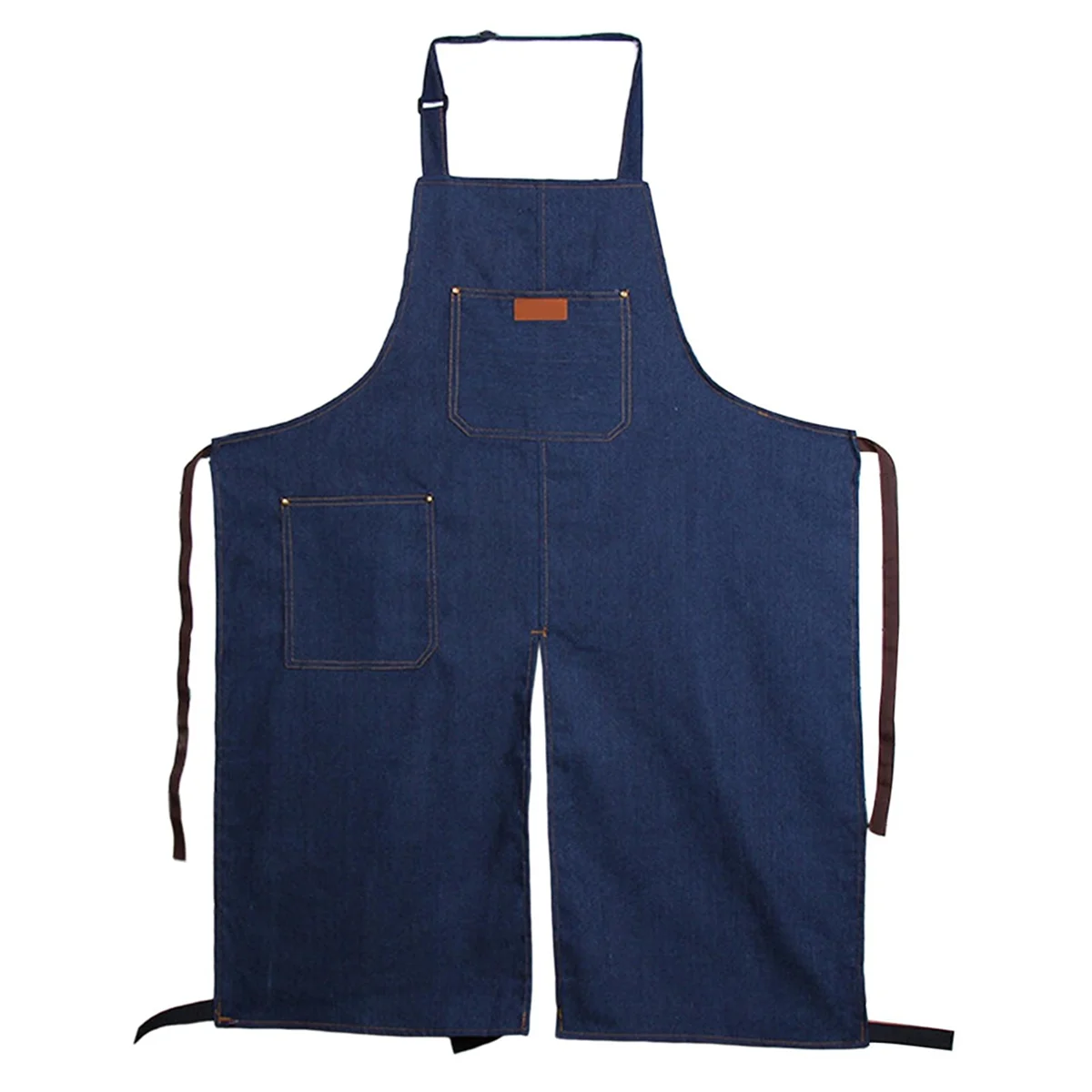 ABFW Adjustable Split Leg Pottery Apron with Pocket DIY Ceramic Sculpture Mud-Retaining Overalls