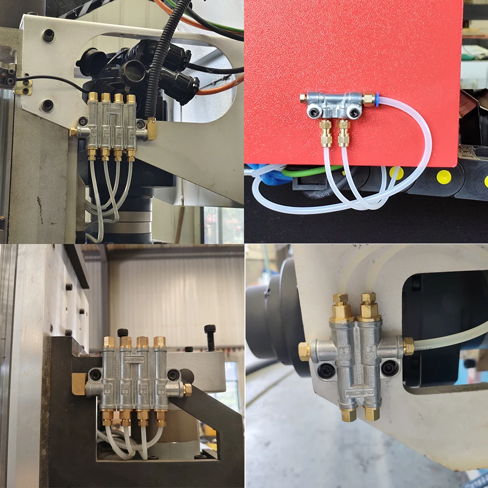 vetspruitstuk cnc geleidingsmeringsdispenser voor positieve verplaatsing verstelbare distributeur gecentraliseerd systeem