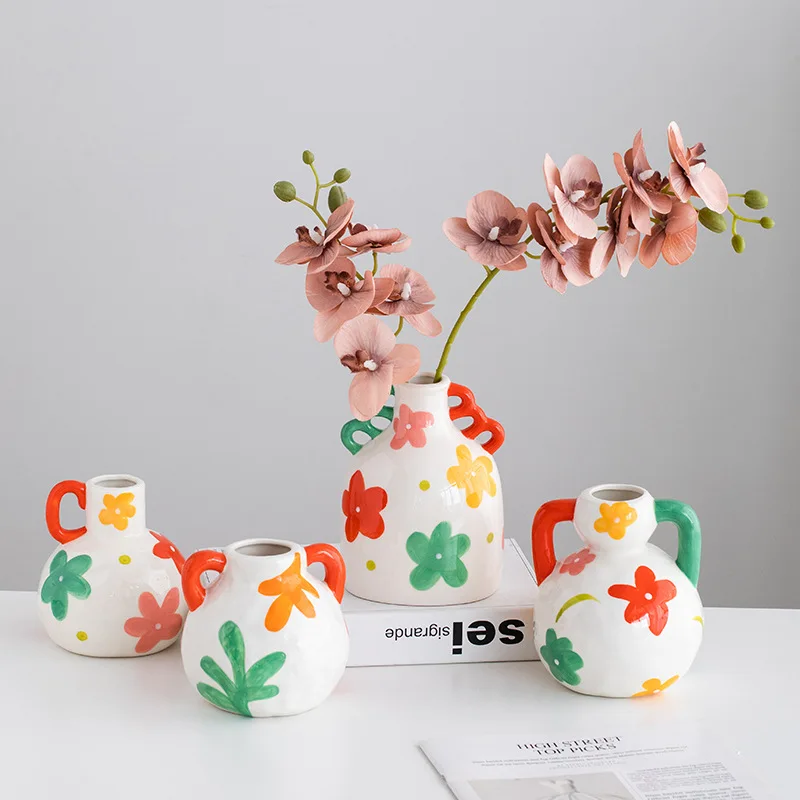 

Modern Minimalist Ceramic Vase for Dried Flowers Home Decor Living Room Table Centerpiece