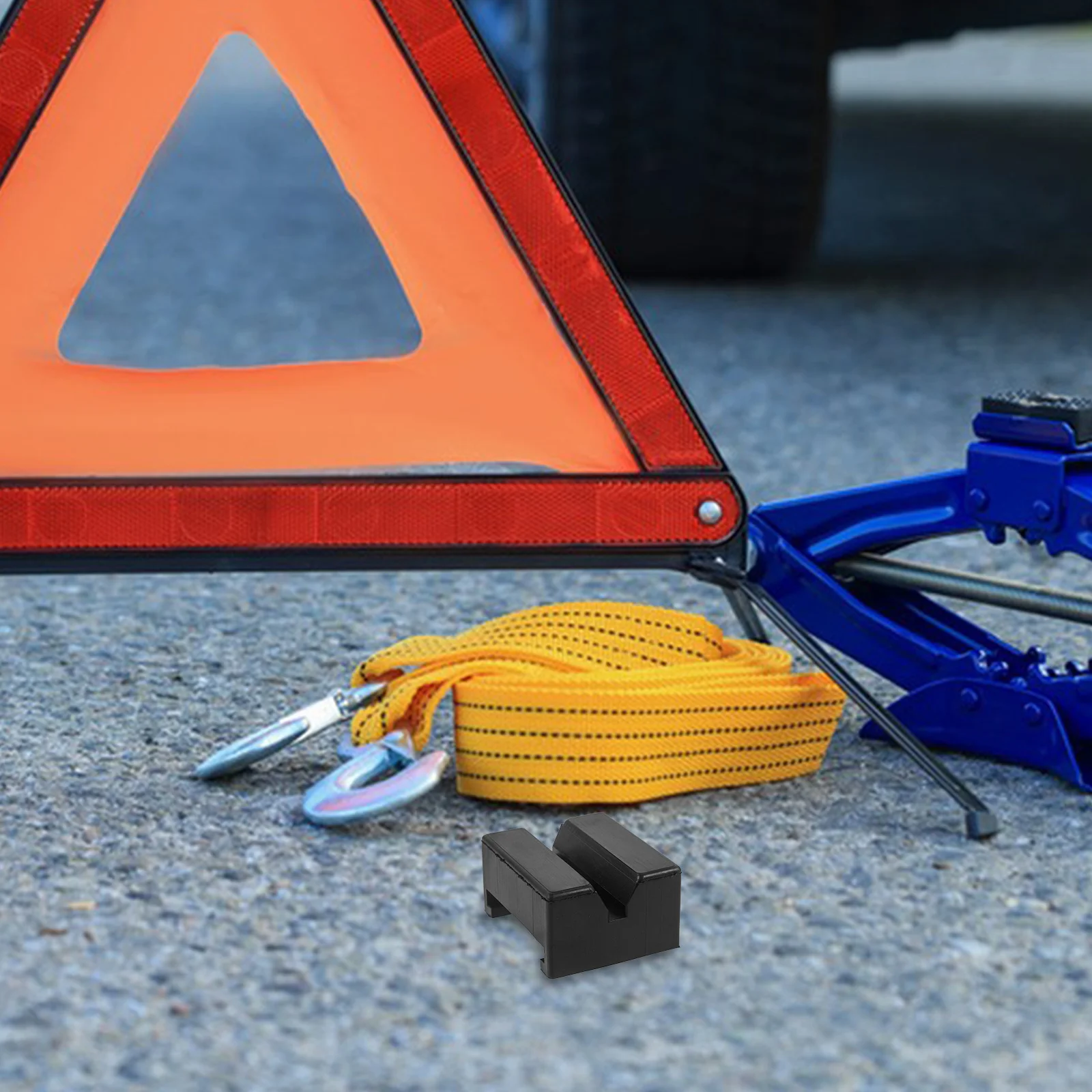 

Rubber Support Block For Stands Non-Slip Floor Jack Pad Shockproof Stabilizer Jack Pads For Rv Trailer Pinch Weld