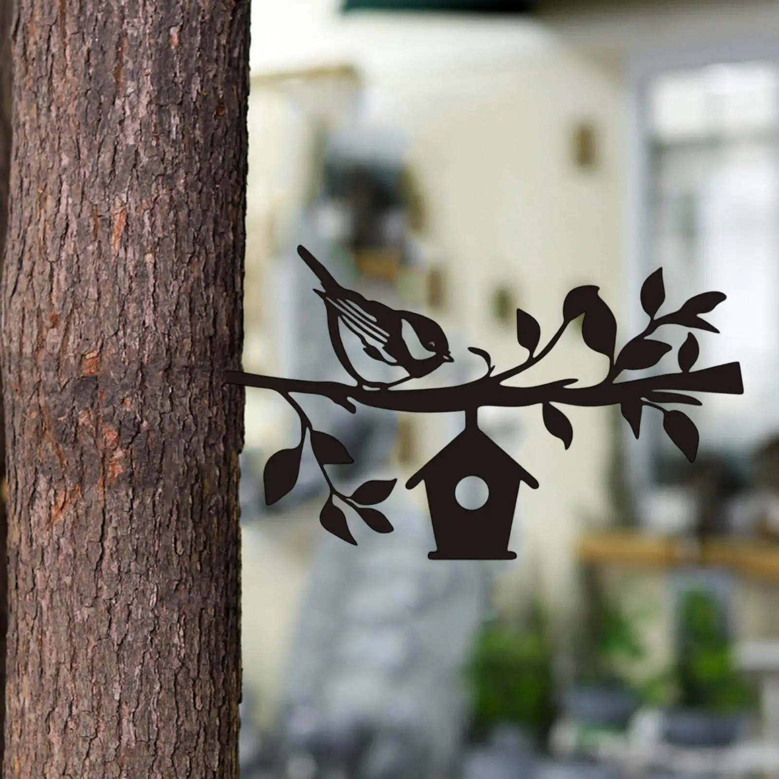 Yard Art Decorative Farm Artwork Black Silhouette for Entryway Patio Fence