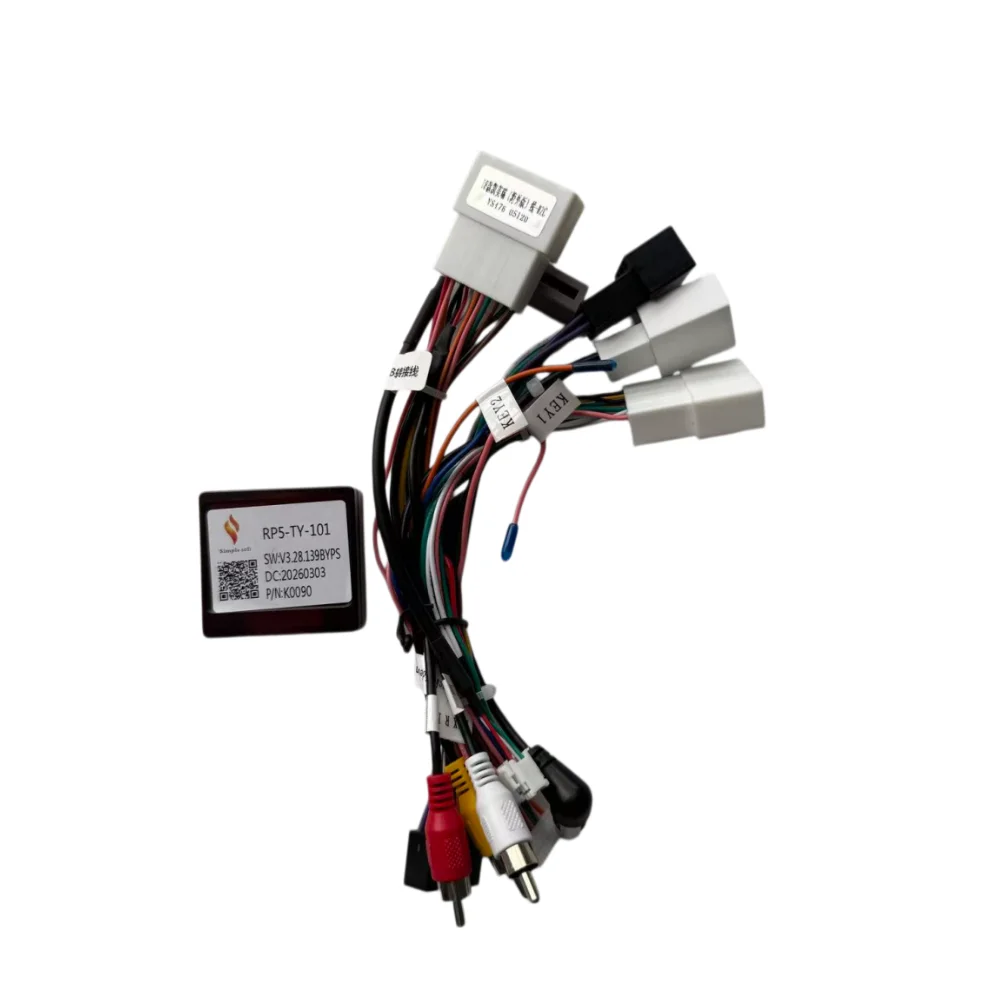Plug& Play Canbus Box RP5-TY-101 Support JBL For Toyota RAV4/ Corolla Hybrid/Camry/Avalon 2018 /Hilux 2022 Android 16 Pin Cable