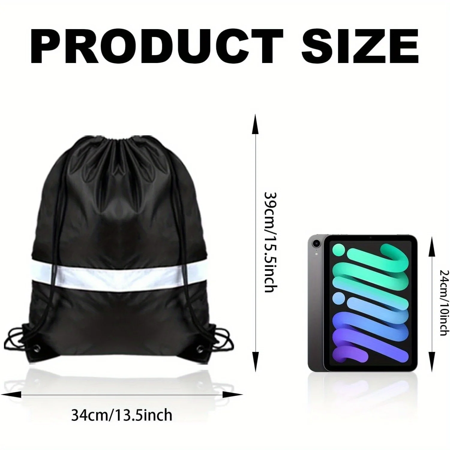 16Pcs Drawstring Bag Reflective Backpack Drawstring Gym Backpack Swim Bags Cinch Bags Drawstring Backpack Bulk String Bags for S