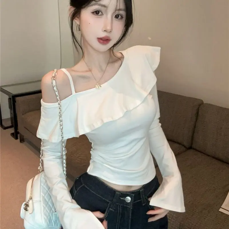 

Off Shoulder T-Shirt Polka Dot Womens Graphic T Shirts Design Fashion Print Pattern Cool Trendy Chic Casual Simple Basic Regular