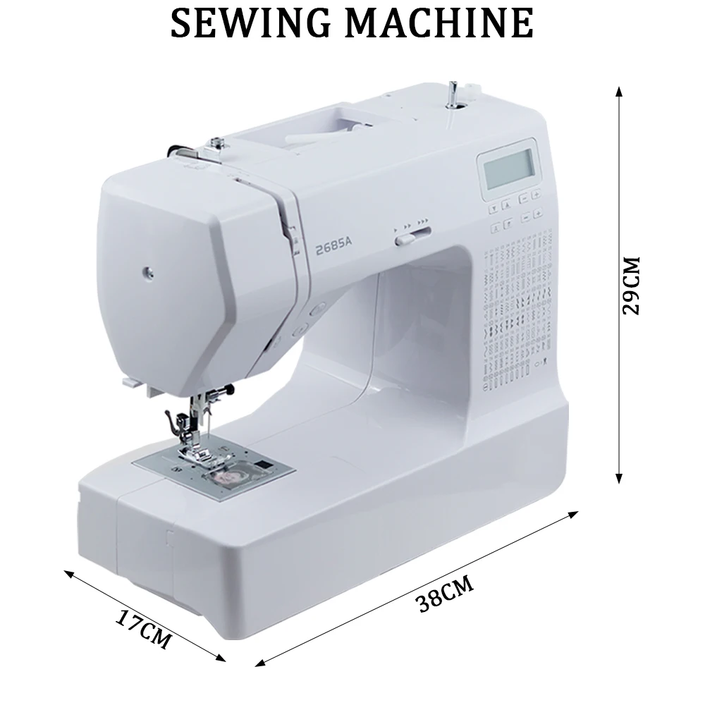 Multifunctional Household Electric Lcd Display Sewing Machine 220V/36W Mute Thick Buttonhole Embroidery Sewing Machine