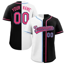 Custom Baseball Jersey Full Sublimated Team Name&Numbers Breathable Button-down V-neck Shirts Adults/Kids Softball Uniforms