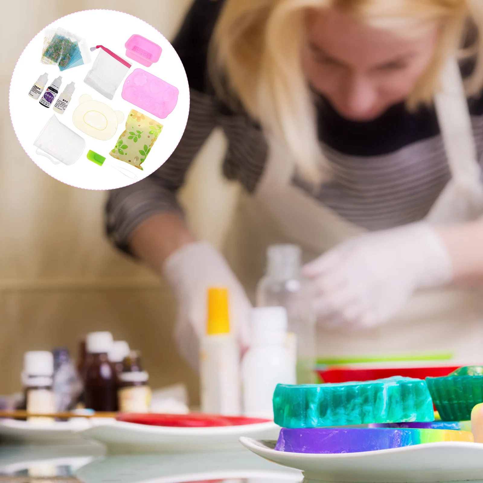 

1Set Handmade Soap Making Kit DIY Supplies for Beginners Home Craft with Safe Materials Tools All-in-One Set for Adults