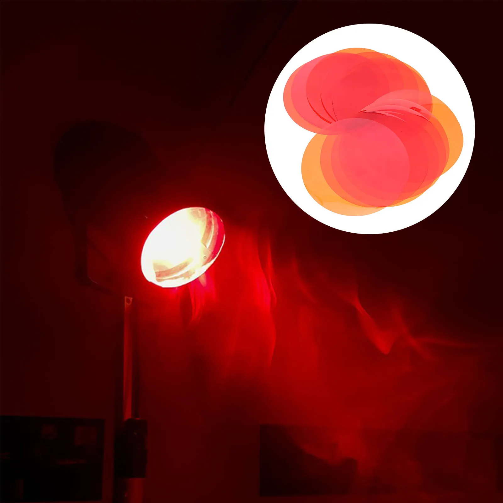 

15 шт., наклейка для изменения света, круглые прозрачные гелевые листы, пленка для коррекции цвета лампы для праздничной вечеринки, фестивального освещения, декор