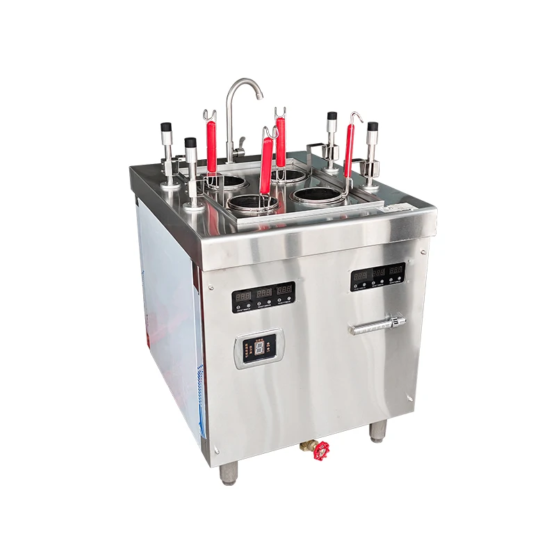 Commercial 4-hole induction stainless steel 12KW noodle boiler electric cooker intelligent timer energy-saving mode equipment