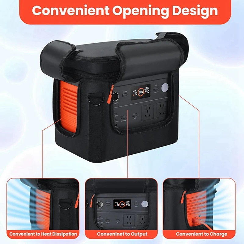 Carrying Bag for Explorer 1000 V2,Power Station Storage Case with Waterproof Bottom and Side Zipper-VVBC