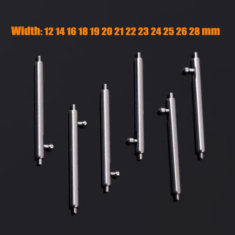 10 PCS Quick Release Watch Strap Link Dia 1.5mm/1.8mm Spring Bar Fits Width 10mm-26mm Smart Watch Band Stainless Steel Links