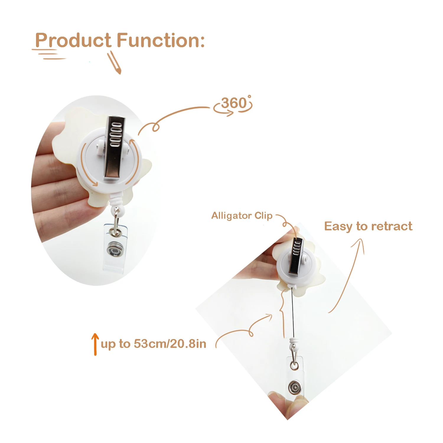 Silly Goose Badge Reel – Cute Funny Retractable ID Holder | Name Tag Clip for Nurse / Teacher / Office Gift