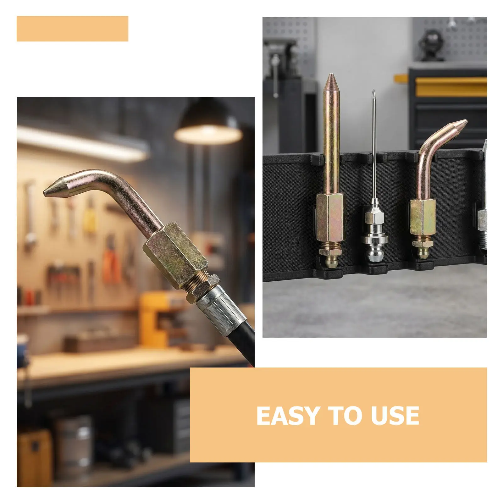 5Pcs Metal Grease Gun Nozzle For Bike Chain Lubrication Car Mechanic Needle Tip Kit Heavy Duty Set Leakproof Point