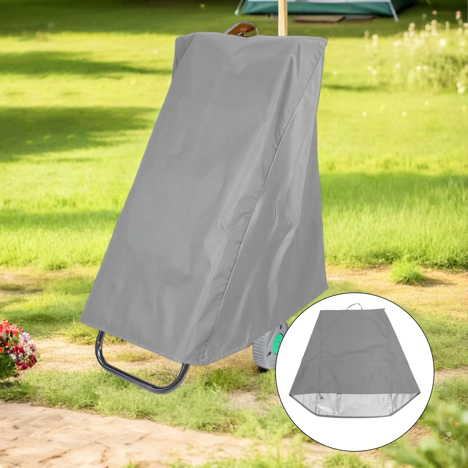 Garden Hose Reel Cover Waterproof Oxford Cloth Portable Outdoor Protective Cover All Season Drawstring Hose Reel Protector