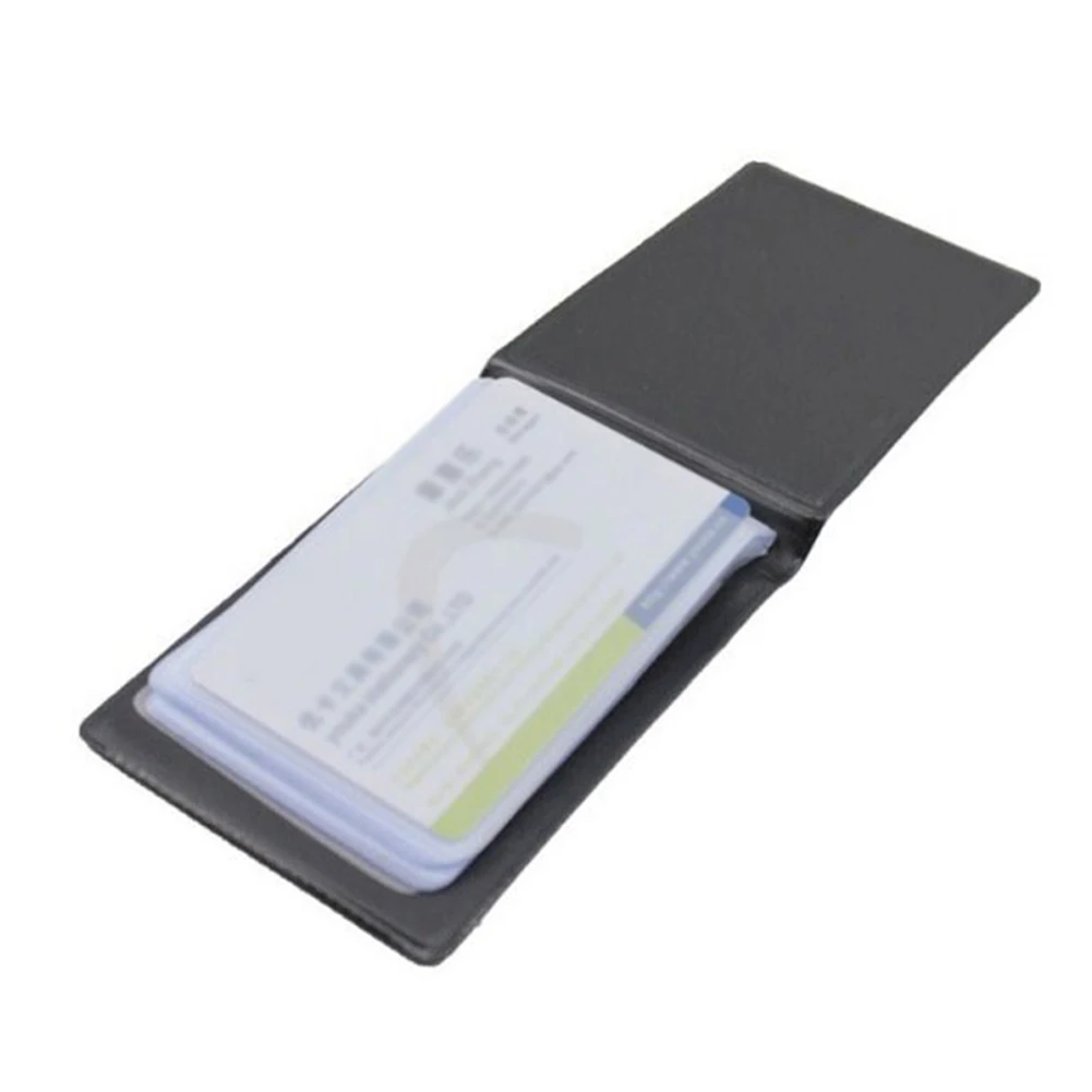 40 Slots PU Leather Business Card Holder For Men Portable Name Card Collector Book Bank Card Organizer Wallet Office Supplies