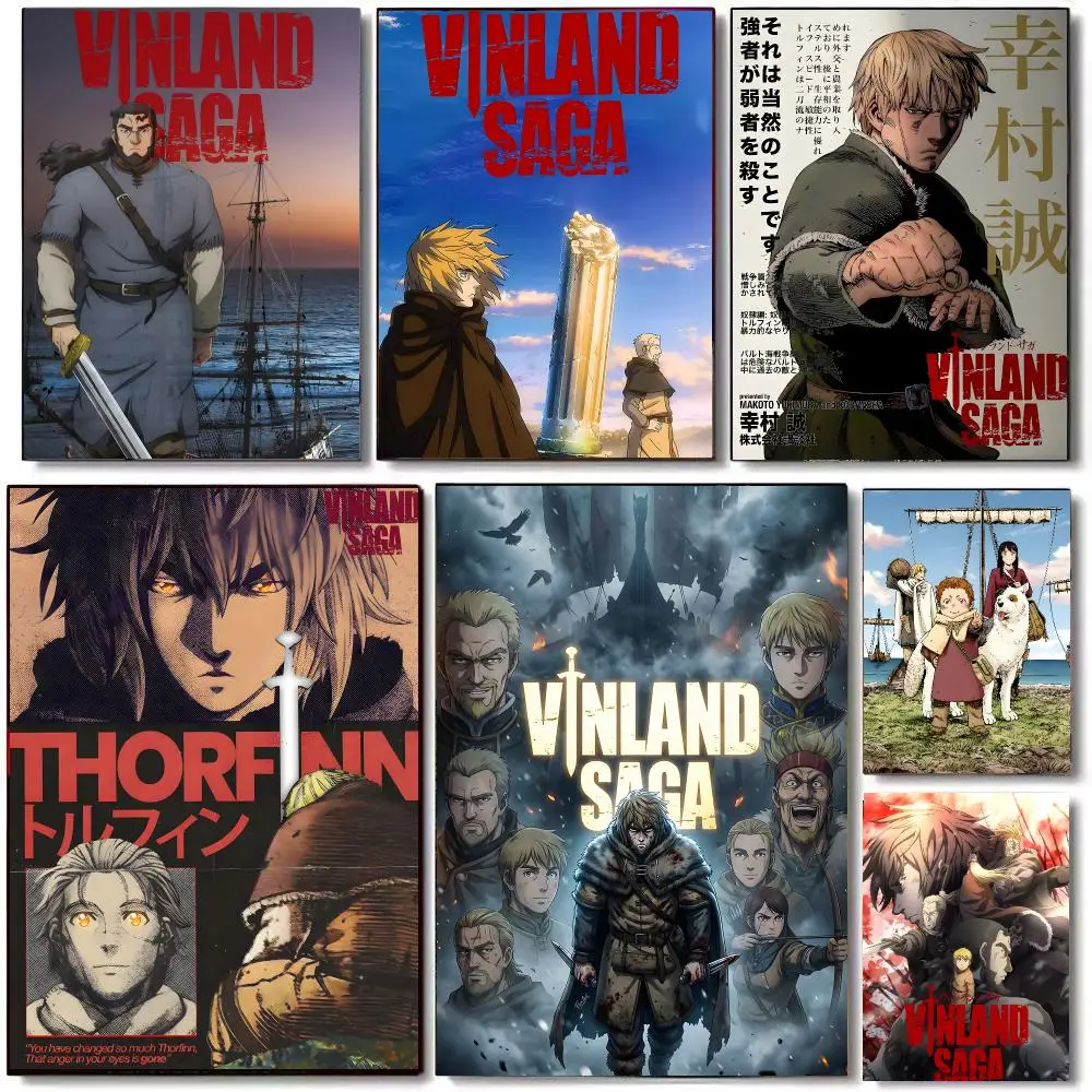 V-Vinland S-Saga Anime Poster High Quality Bedroom Living Room Aesthetic Wall Decoration Painting Stickers Gift