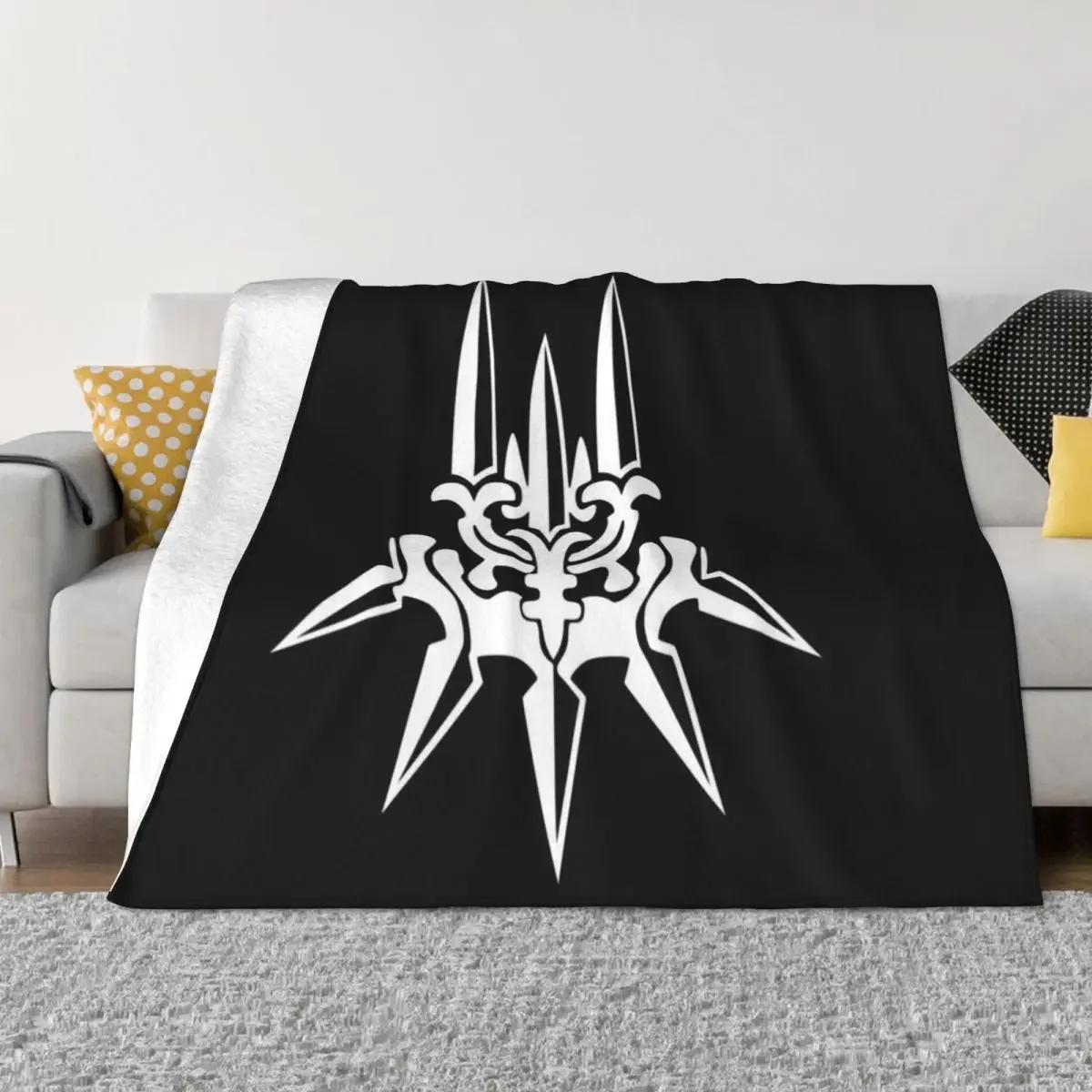 

YoRHa - White Insignia Throw Blanket Decorative Sofa For Decorative Sofa Thermals For Travel Hairys Blankets