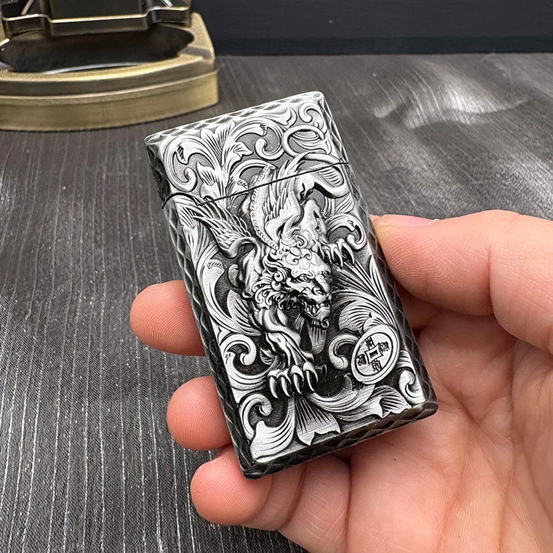 New Relief Inflatable Lighter Windproof Blue Flame Direct Spray Lighter Cigarette Accessories Personalized Men's Smoking Gift