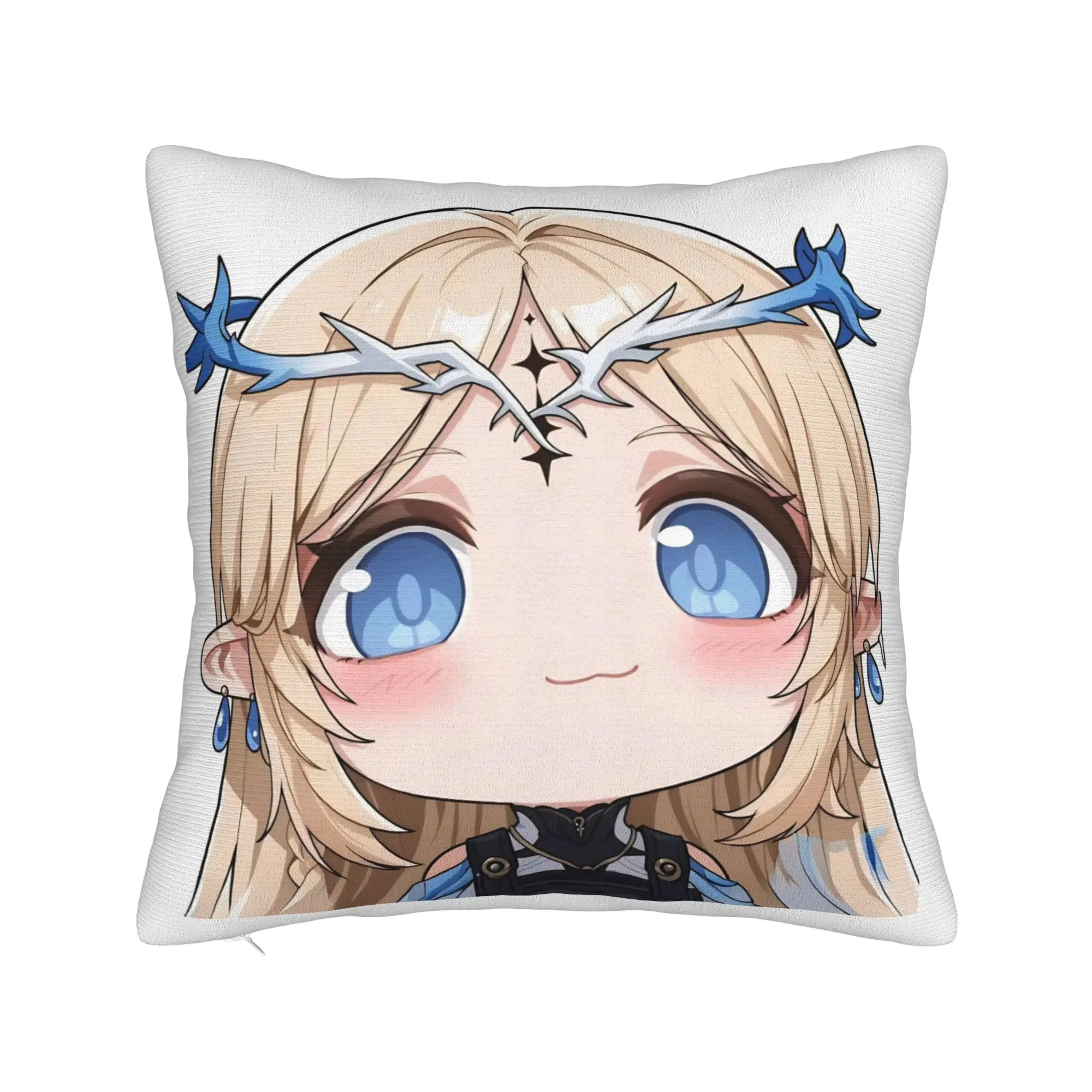Wuthering Waves Cute Q Version Pillowcase Soft Fabric Cushion Cover Decorative Cartethyia Pillow Case Cover Home Zippered 45*45