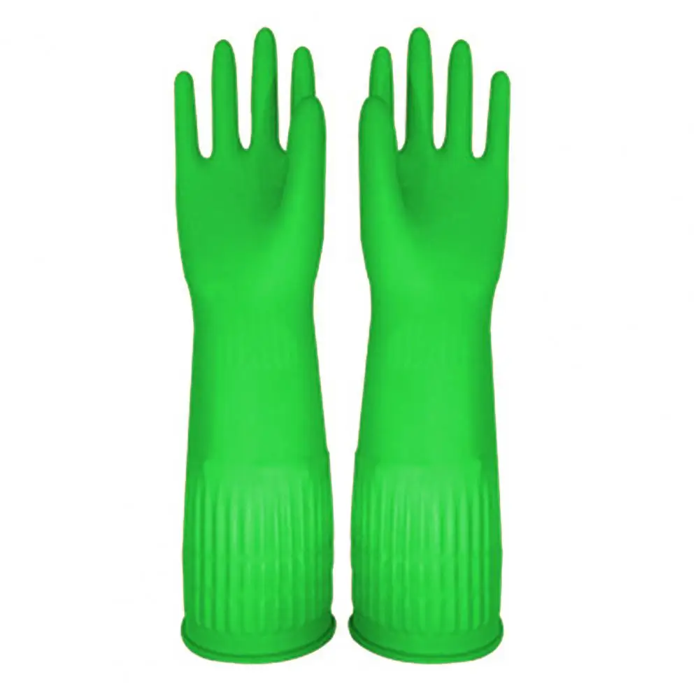 Long Rubber Gloves Pair of Waterproof Stain-resistant Dishwashing Gloves with Non-slip Design Heat-insulated Kitchen for Easy