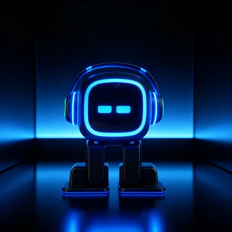 Cool Headset Robot Desktop Smart Speaker, Dynamic RGB Neon Lighting, Wireless Bluetooth Audio Player, Novelty Tech Gift for Desk