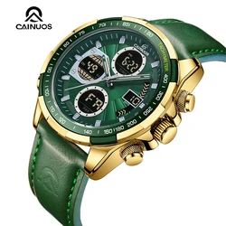 New CAINUOS Fashion Military Watches for Men Luxury Original Sports Chronograph Watch ​Waterproof Quartz WristWatch Clock Gift