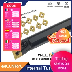 1pc S16Q-MCLNR12 S25S-MCLNL12 S32T-MCLNR12 Internal Turning Tool Holder CNMG12 Carbide Inserts Lathe Bar CNC Cutting Tools Set