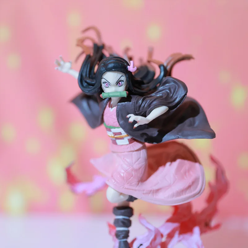 21cm Demon Slayer Kamado Nezuko Anime Figure Statue Figurine Model Desktop Ornament Action Figures Collection toys For kids Gift